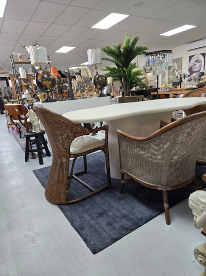 Sanur Armchair - Smoke Gray/ White Wash & Oatmeal