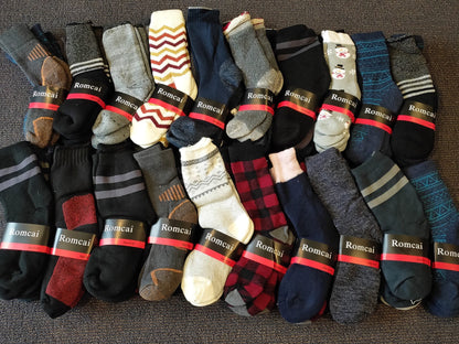 Men's Thermal Socks Work Socks Thick Socks (60 Pairs) Bulk Pack