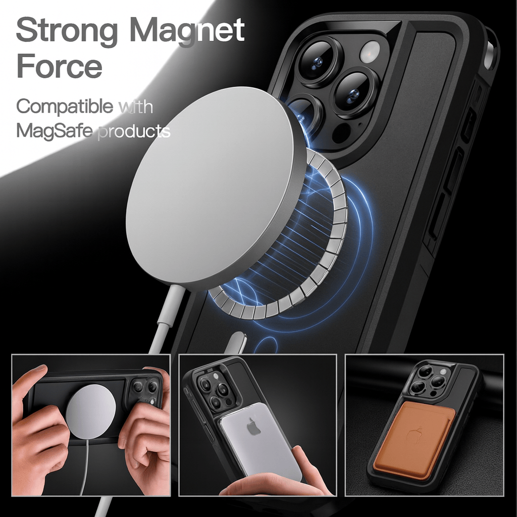 iPhone 13 Pro Max MagSafe Case – Rugged Shockproof Heavy Duty Cover
