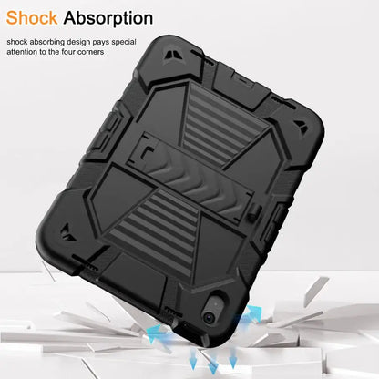 Rugged iPad 11th Gen 10.9" Case – Shockproof Cover Stand & Pencil Holder (Black)