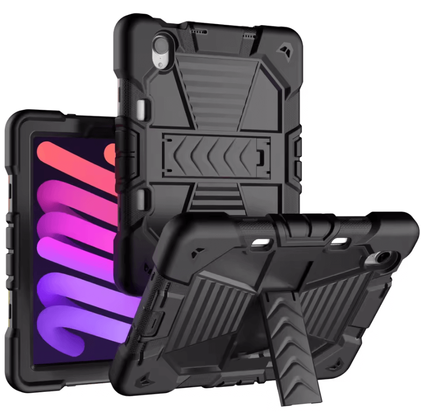 iPad Mini 6 / Mini 7 Rugged Case – Shockproof Cover, Stand & Pencil Holder