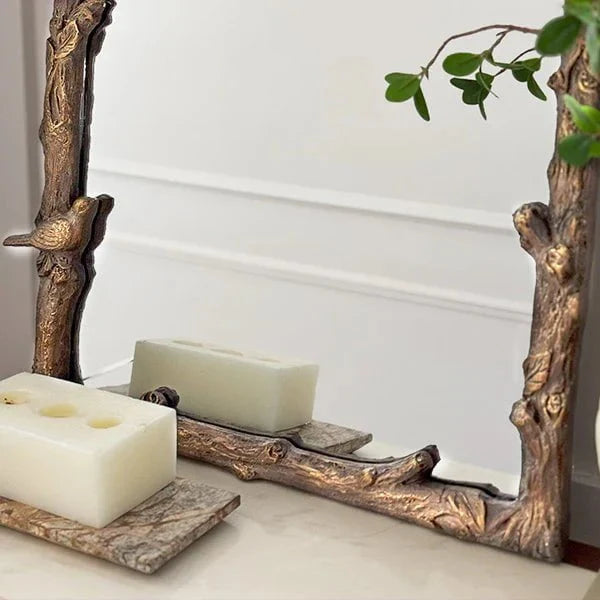 Rustic Branch and Birds Arch Mirror at online8 furniture store Auckland