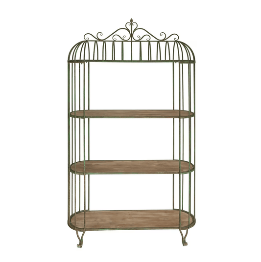 Rustic Metal Large Shelf Unit - 2030mm at online8 furniture store Auckland