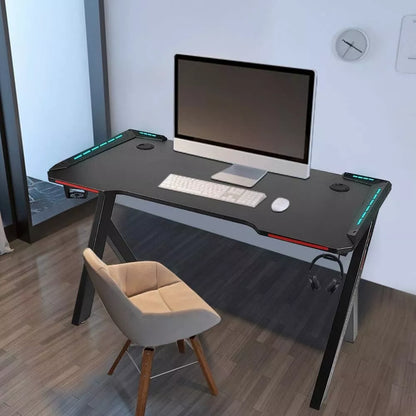 Gaming Desk Table 140cm  RGB Light Computer Desk Wireless Charger
