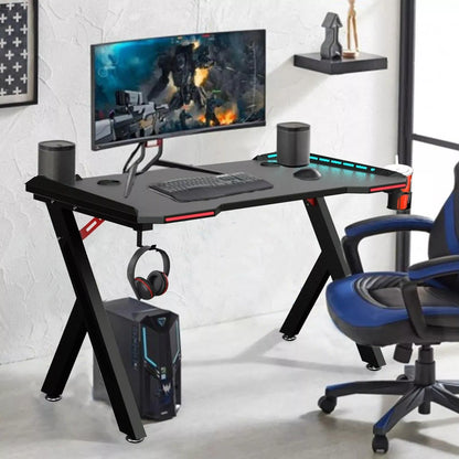 Gaming Desk Table Computer Desk Wireless Charger RGB Light 120cm