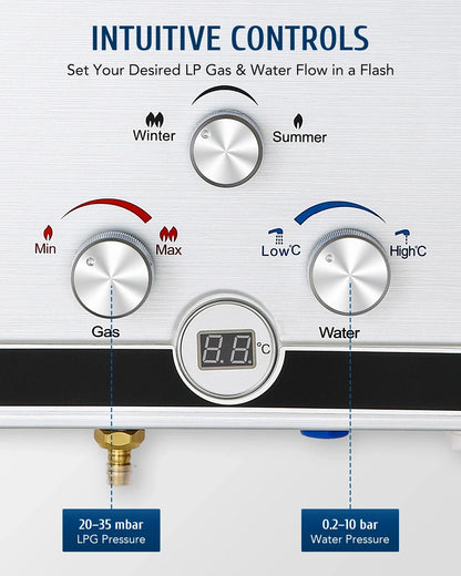 Gas Water Heating with Pump 12L