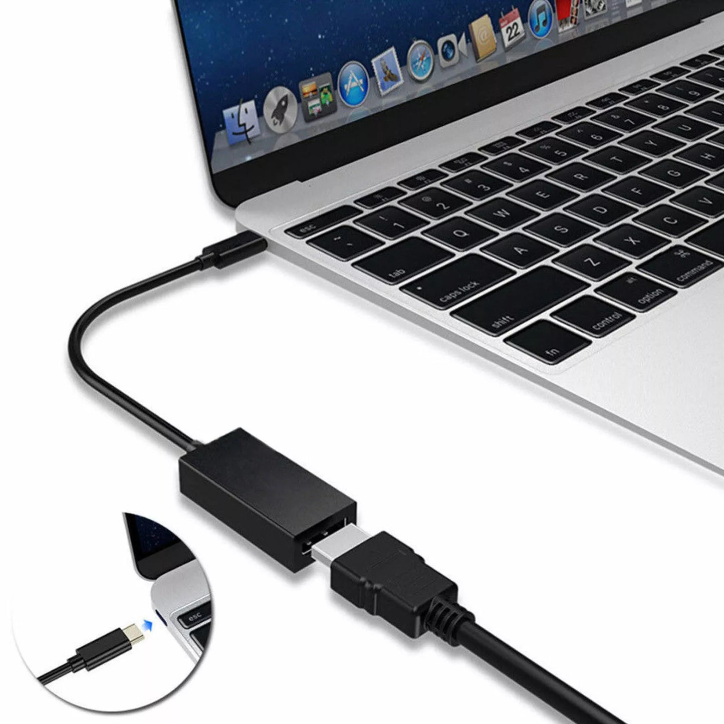 USB-C to HDMI 4K Adapter Cable HDTV Converter