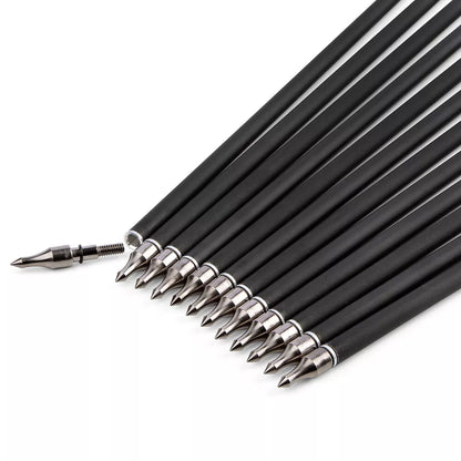 Fiberglass Hunting & Target Archery Arrows (6 Arrows)