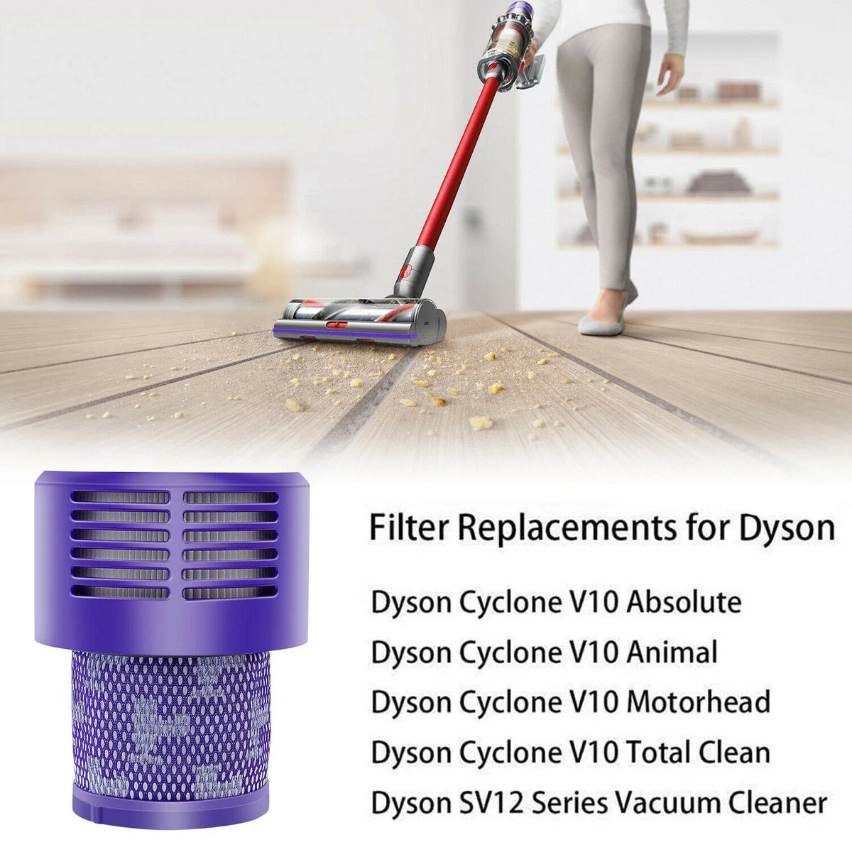 Dyson Filter V10 SV12 Vacuum Cleaner Replacement