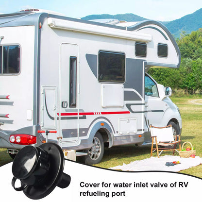 RV City Water Inlet with Check Valve (Black)