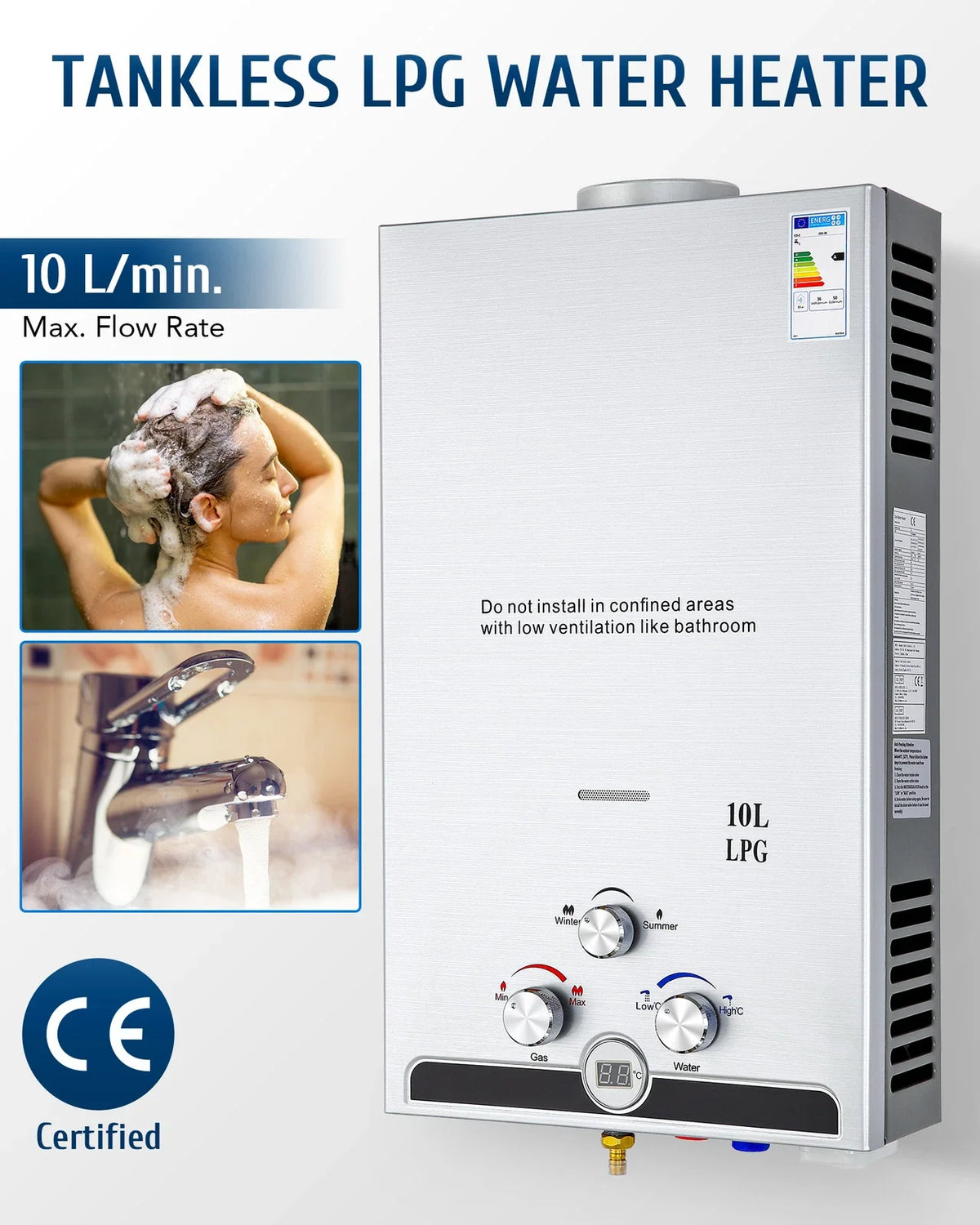 Gas Water Heating 10L