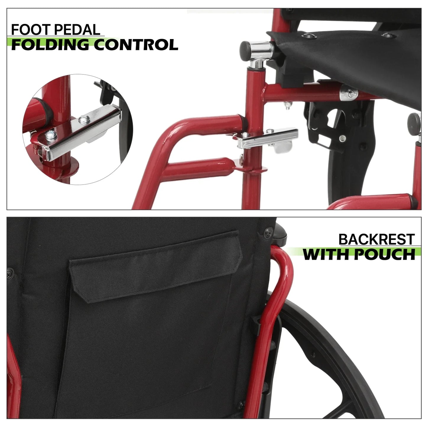 Portable Wheelchair Foldable Wheel Chair