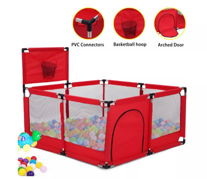 Baby Kids Playpen Yard Fence Play Pen Red