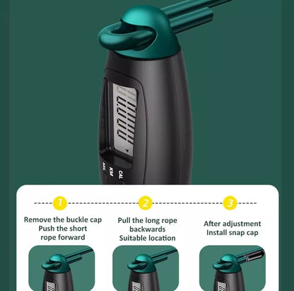 Cordless Skipping Digital Jump Rope (Black/Green)