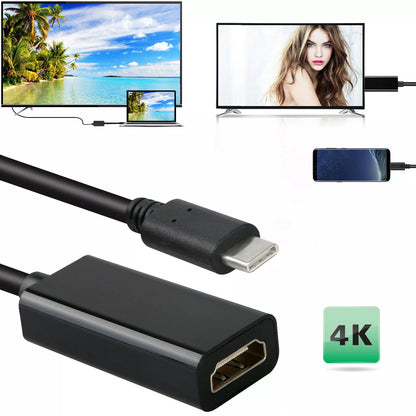 USB-C to HDMI 4K Adapter Cable HDTV Converter