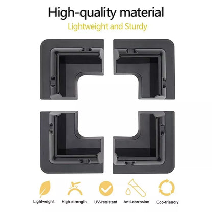4 Solar Panel Mounting Bracket Black Corner Set Kit