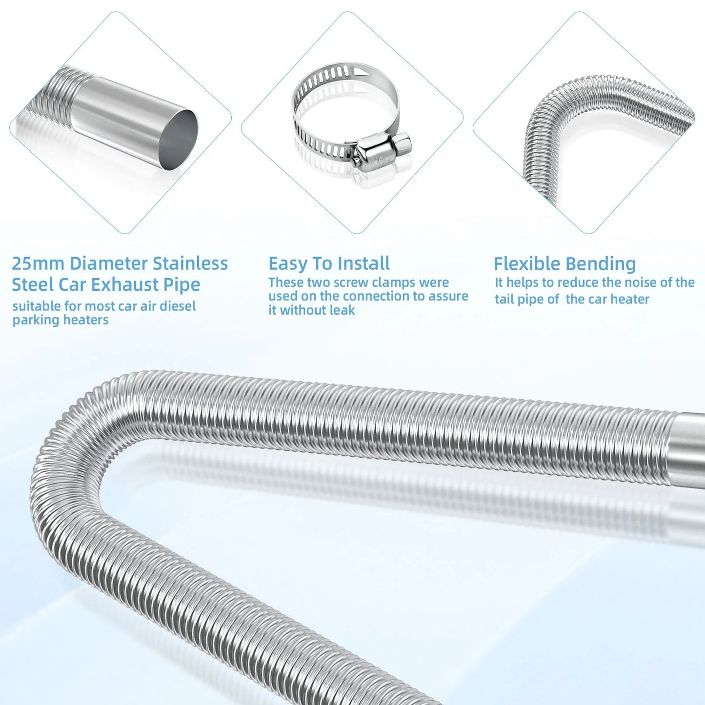Air Diesel Heating Car Parking Exhaust Pipe Hose