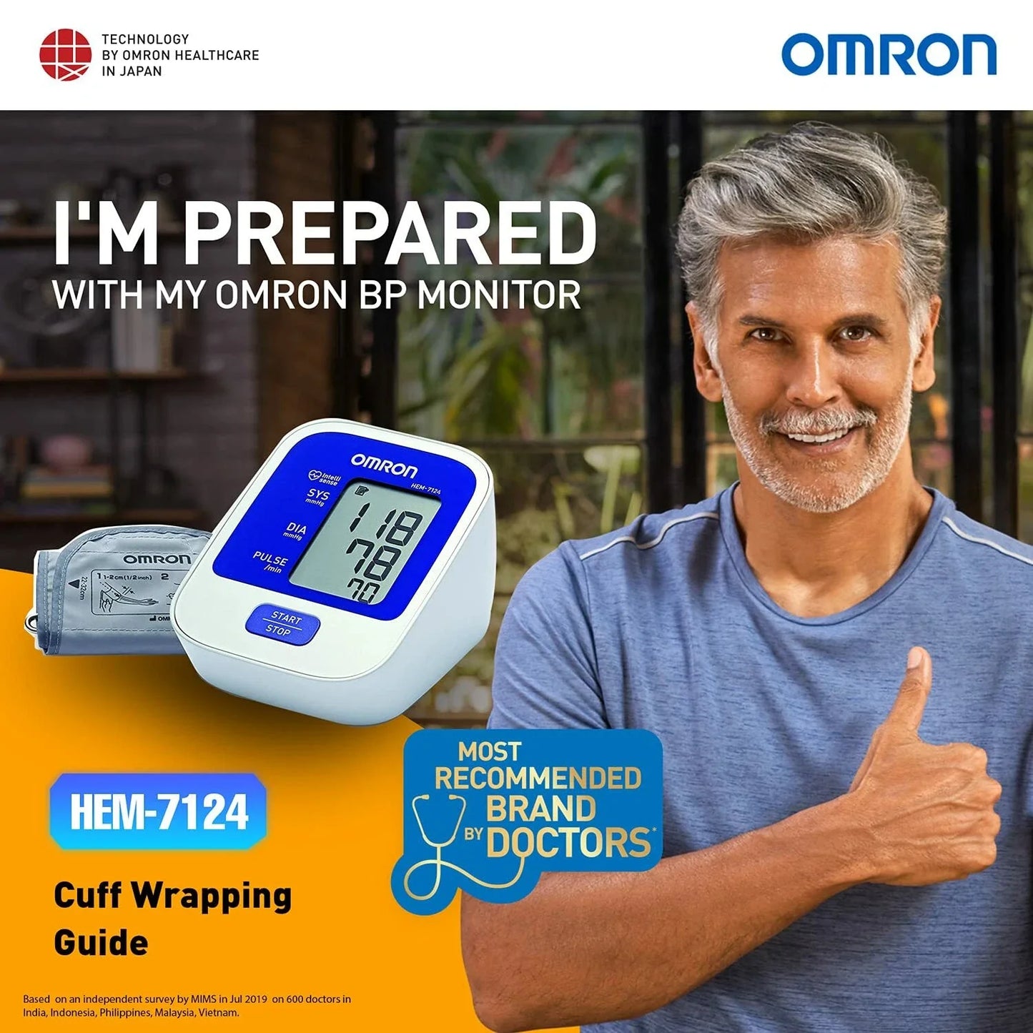 Omron Blood Pressure Monitor HEM-7124