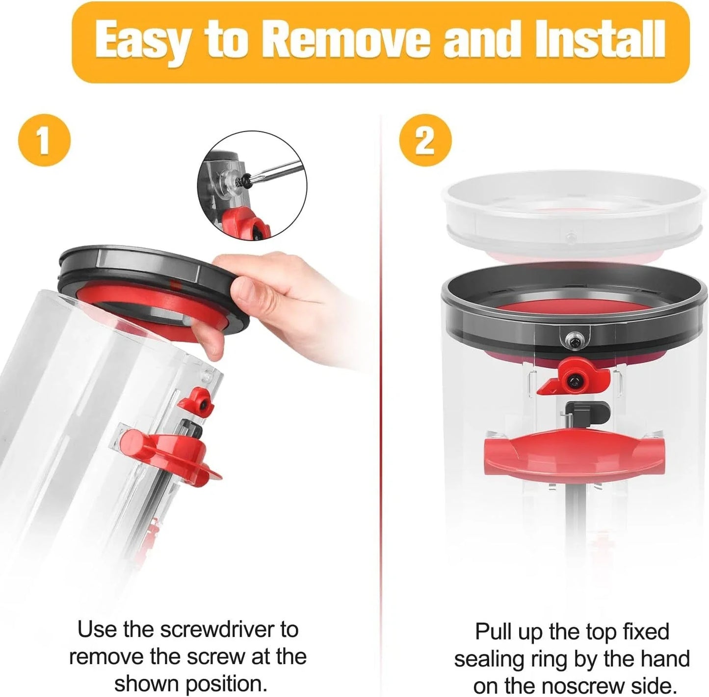 Replacement for Dyson Dust Bin Top Fixed Sealing Ring