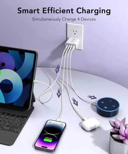 55W DUAL USB C PD Fast Charging Wall USB C Charger Power Adapter Type C