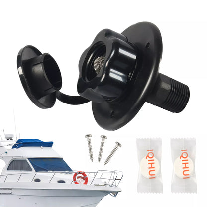 RV City Water Inlet with Check Valve (Black)