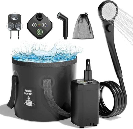 Portable Shower Kit Camping Shower Kit with Bucket