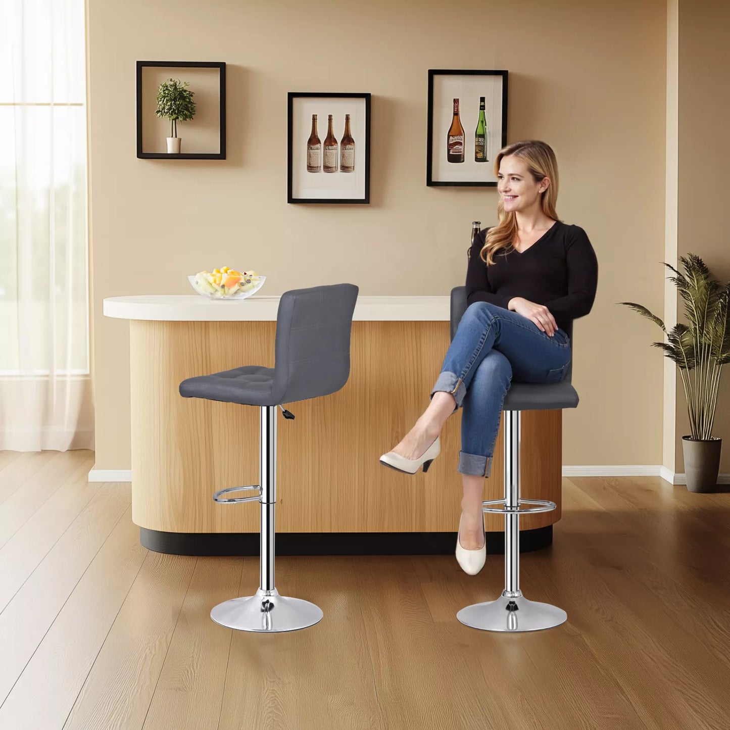 Bar Stool Height Adjustable Bar Stool