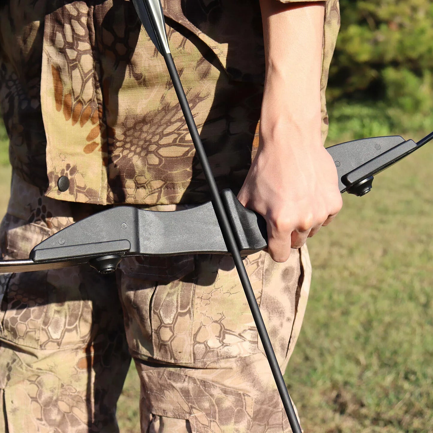 40lbs Archery High Strength Hunting Recurve Bow (Black)