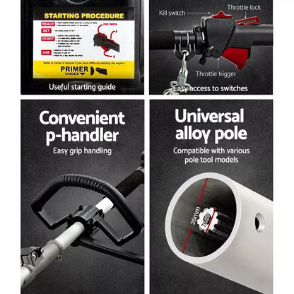 High-Powered Brush Weed Cutter Saw Hedge Trimmer 10 in 1