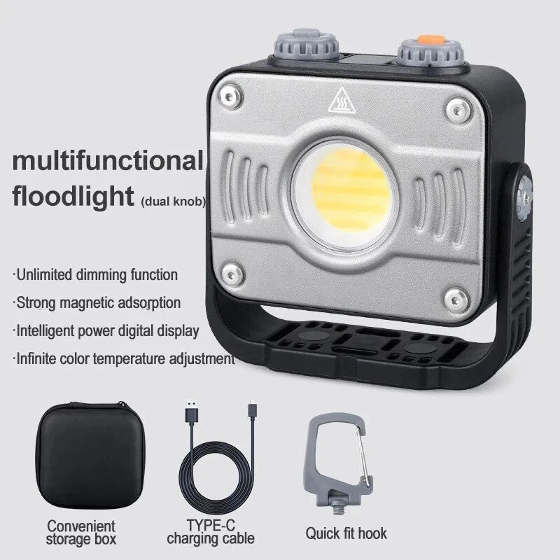 Multi-Functional COB LED Floodlight Camping Light Lantern