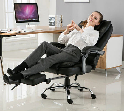 Reclining Leather Ergonomic Gaming Chair Office Massage Chair