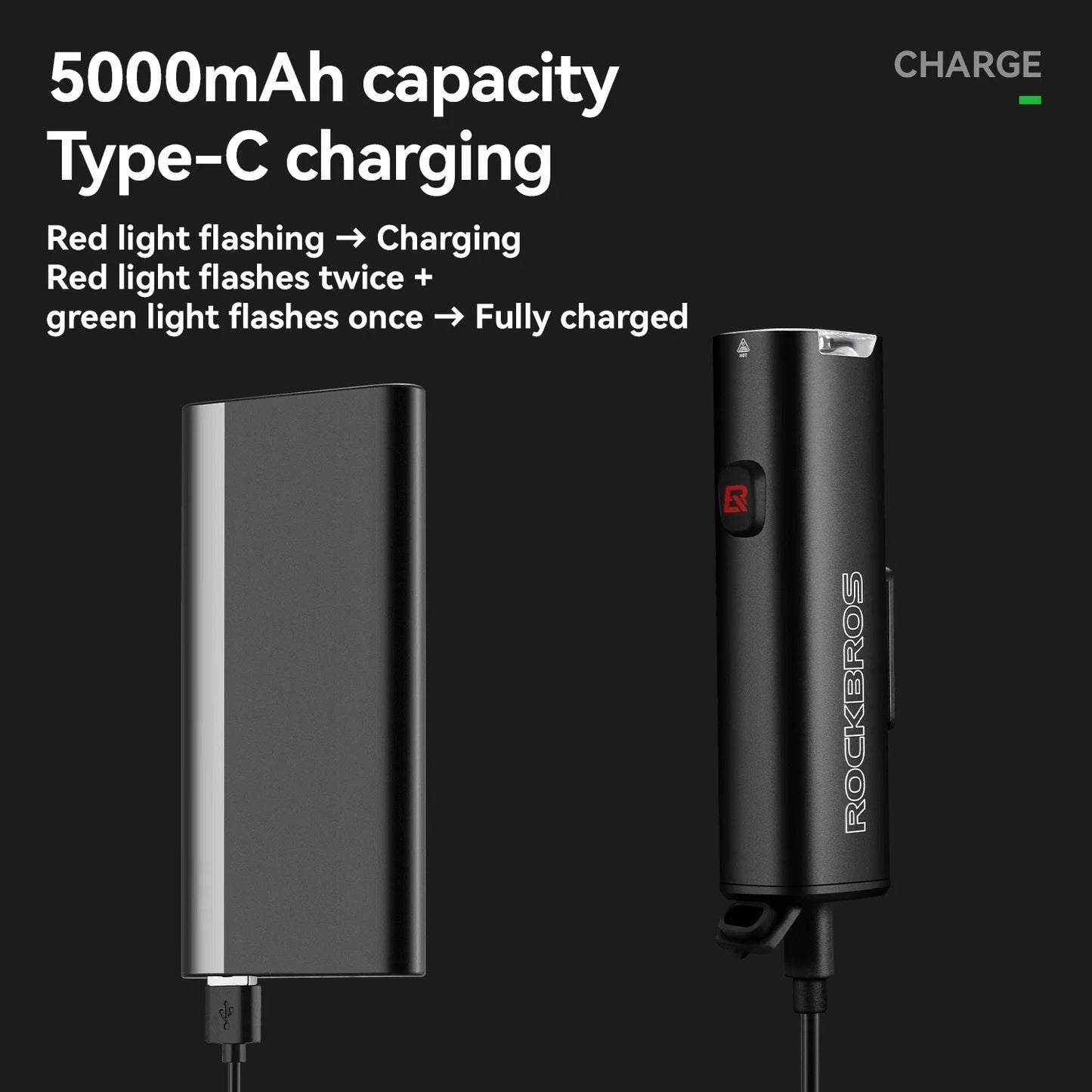 1200LM Rechargeable Bike Headlight Handlebar Front Light