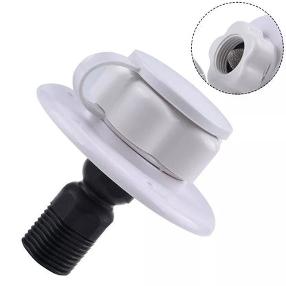 RV City Water Inlet with Check Valve (White)