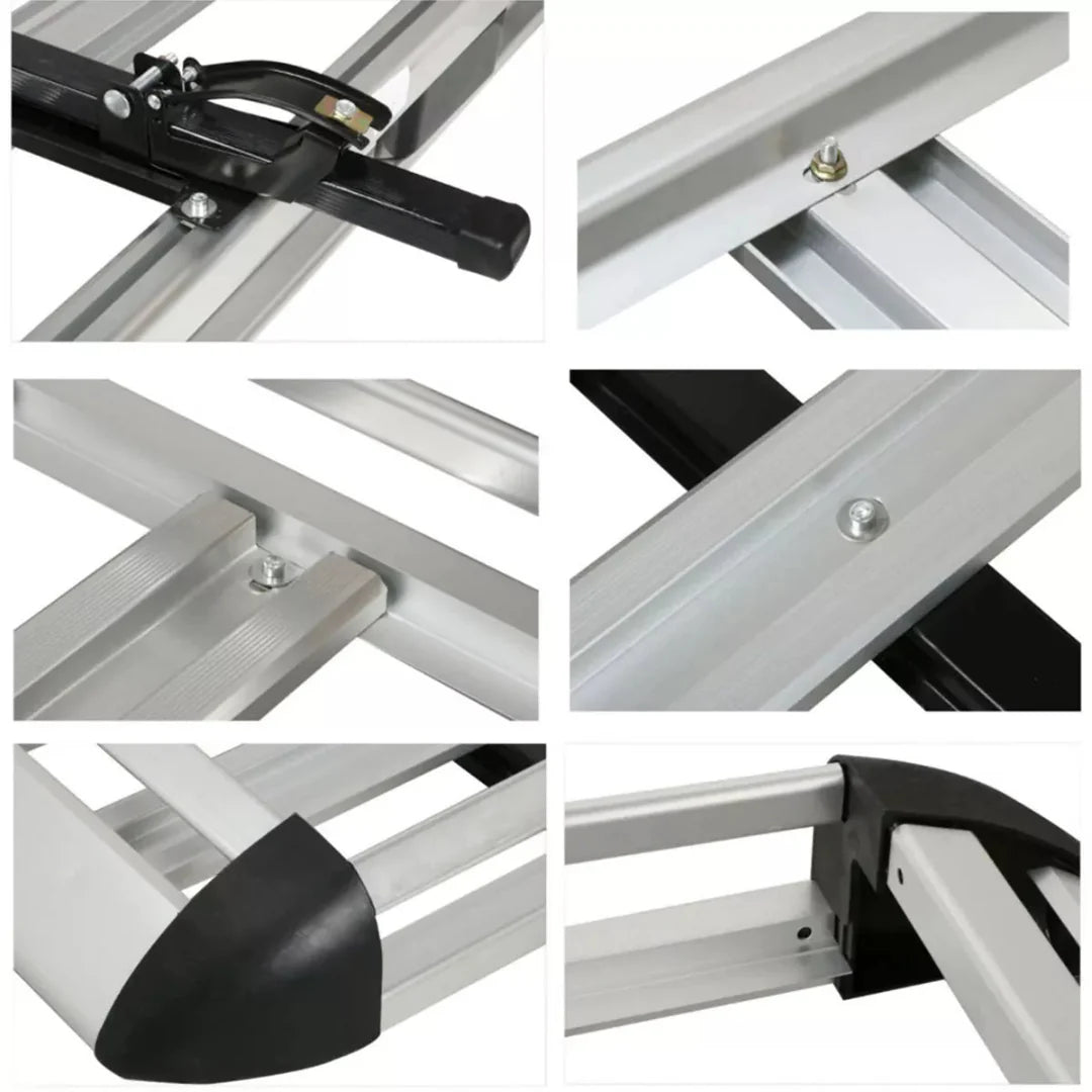 Universal Roof Rack Basket with Net and Rain Ponchos (140cm)