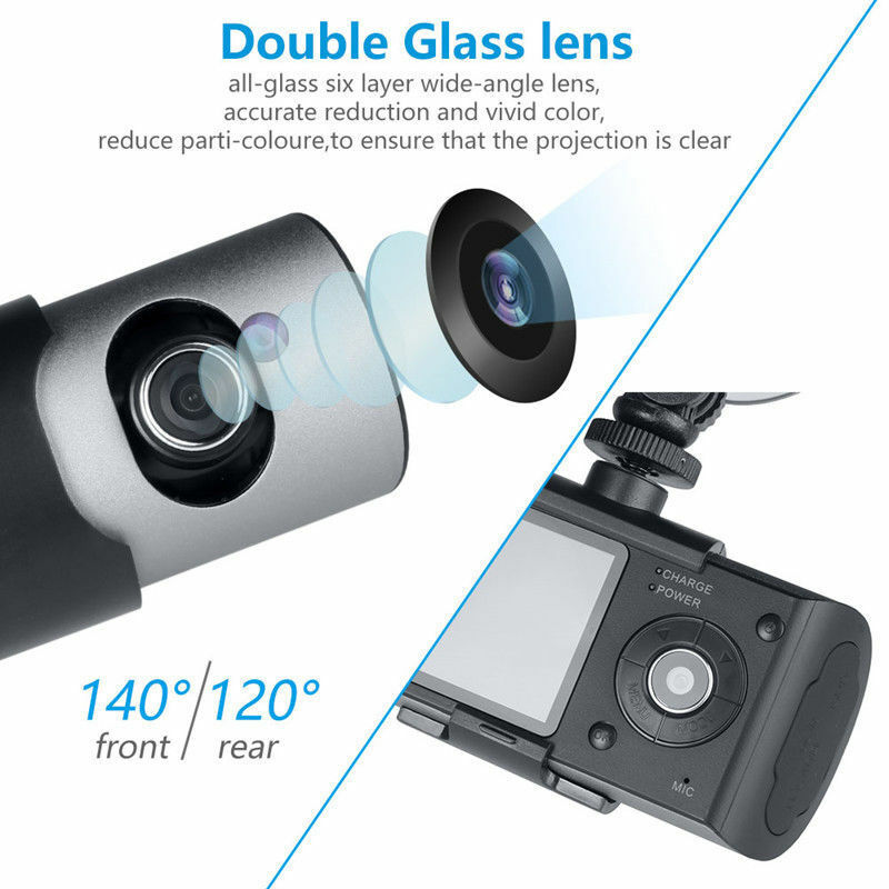 Dual Car Dash Camera with GPS - Front and Rear