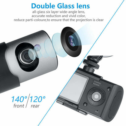 Dual Car Dash Camera with GPS - Front and Rear