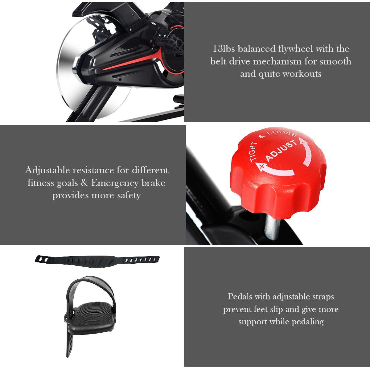 Exercise Bike for Home & Gym Spin Bike Bicycle