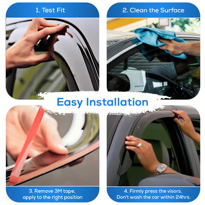 Door Visor / Weather Shield / Monsoon Guard To Suit Toyota HILUX 2015-2024