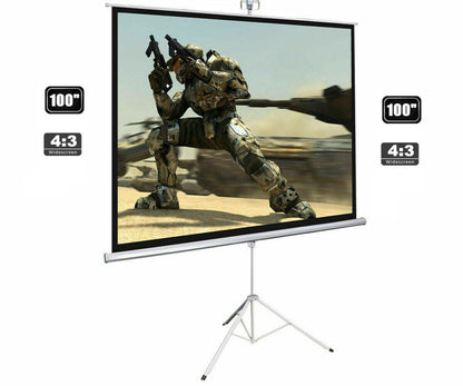 Projector Screen with Stand 100"