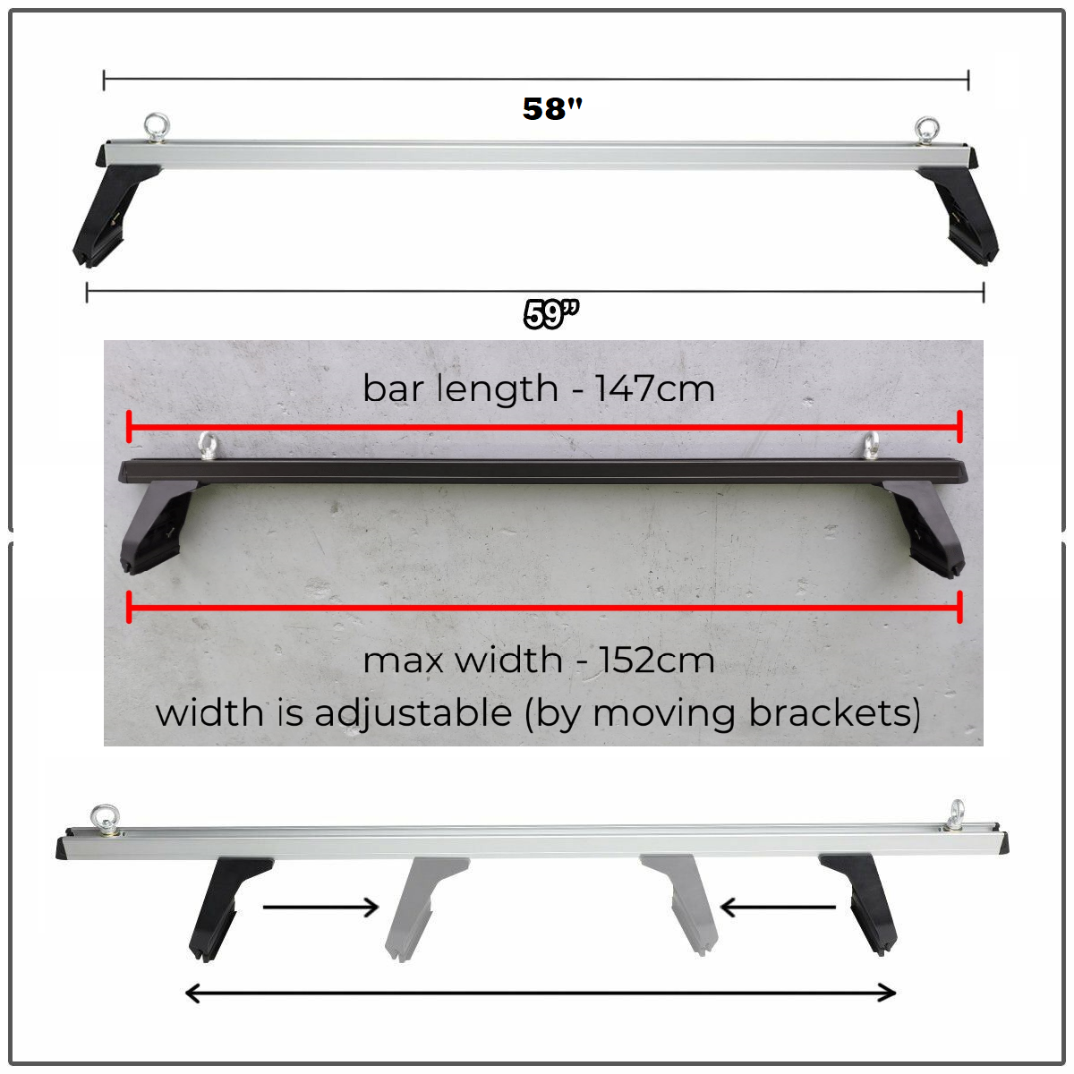 Car Roof Racks Cross Bar Roof Rack for Gutter Mount