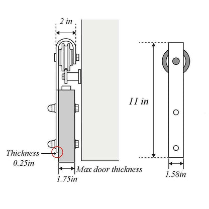 Barn door Hardware