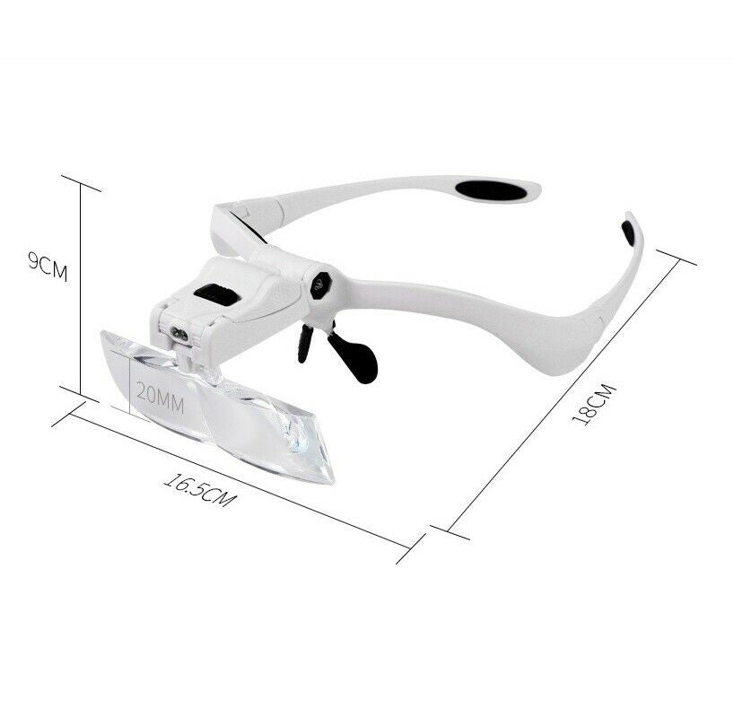 Head Mount Magnifier with LED lamp