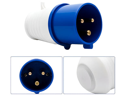 Caravan lead connector plug 16A IP44 Male + Female