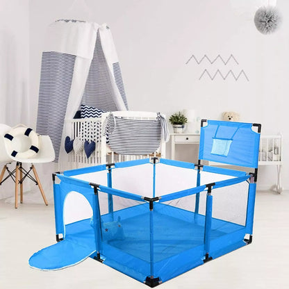 Baby Kids Playpen Yard Fence Play Pen Blue
