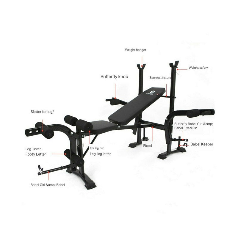 Adjustable FID Sit Up & Weight Bench