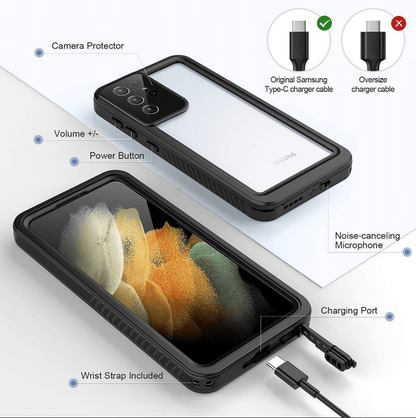 Redpepper Waterproof Case for Samsung S21 Ultra | Full Protection