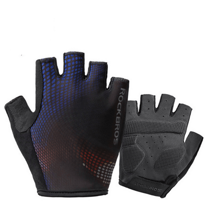 Cycling Half Finger Gloves Bike Bicycle Gym SBR Shockproof Glove