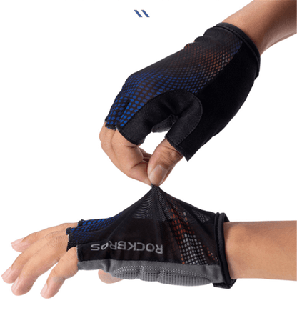 Cycling Half Finger Gloves Bike Bicycle Gym SBR Shockproof Glove