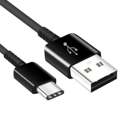 Charger Cable for Samsung Phones & Tablets - USB to Type C (1.2m) (Black)