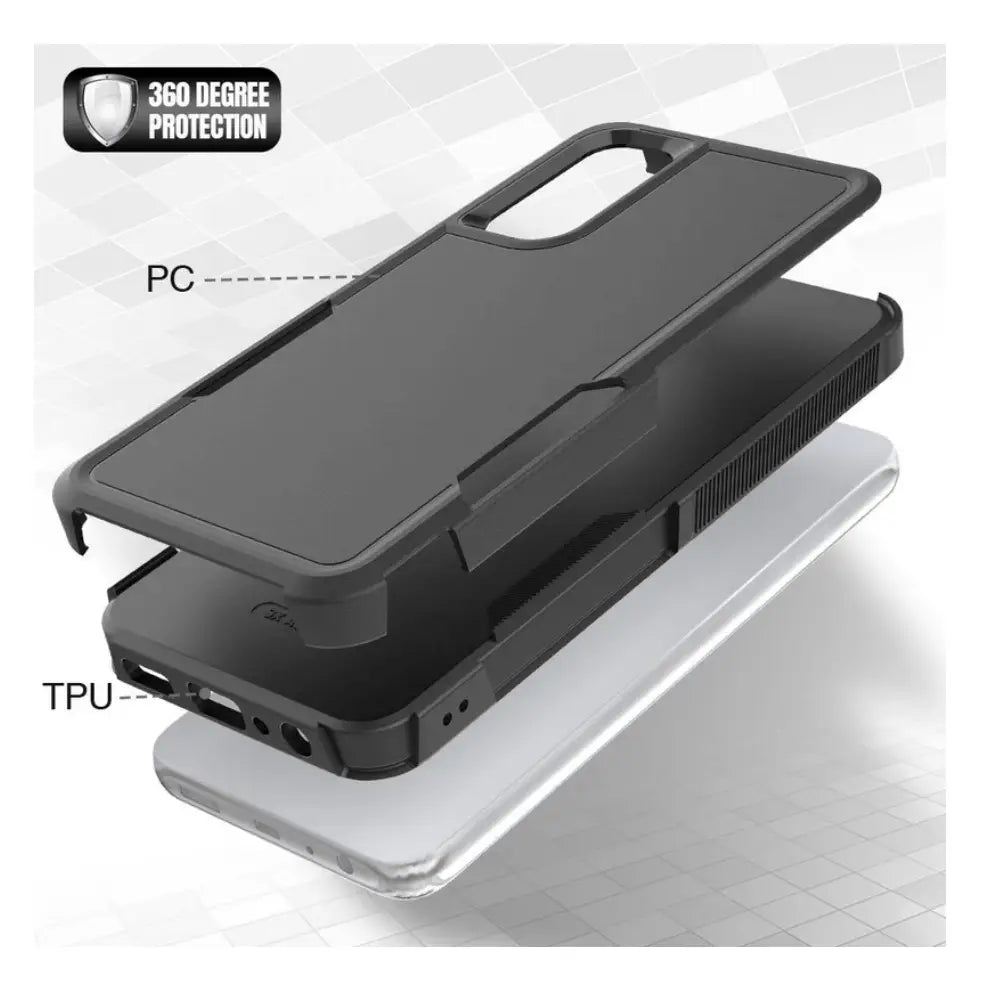 Samsung Galaxy A05 Dual Layer Armor Hard Case – Black